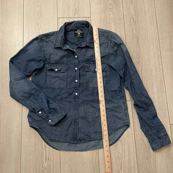 Ecko Unltd Men's Button Up Denim Shirt Slim Fit Blue Size XL - Picture 3 of 9